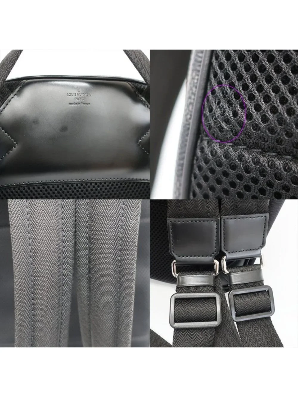 Louis Vuitton Ten Michael Backpack Damier Graphite Black Silver